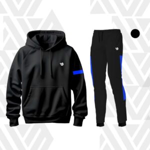 Black with Blue Lines